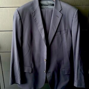 Polo by Ralph Lauren - Navy 2-Button Suit - Virgin Wool Extrafine - Size 48L